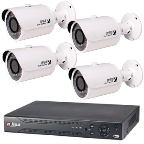 DAHUA SC HCVR4104CS2KIT  DVR 4 CANALES TRIBRIDO 720P / HDMI / VGA / 4 CAMARAS BULLET HFAW1100R36 720P / P2P / ACCESORIOS