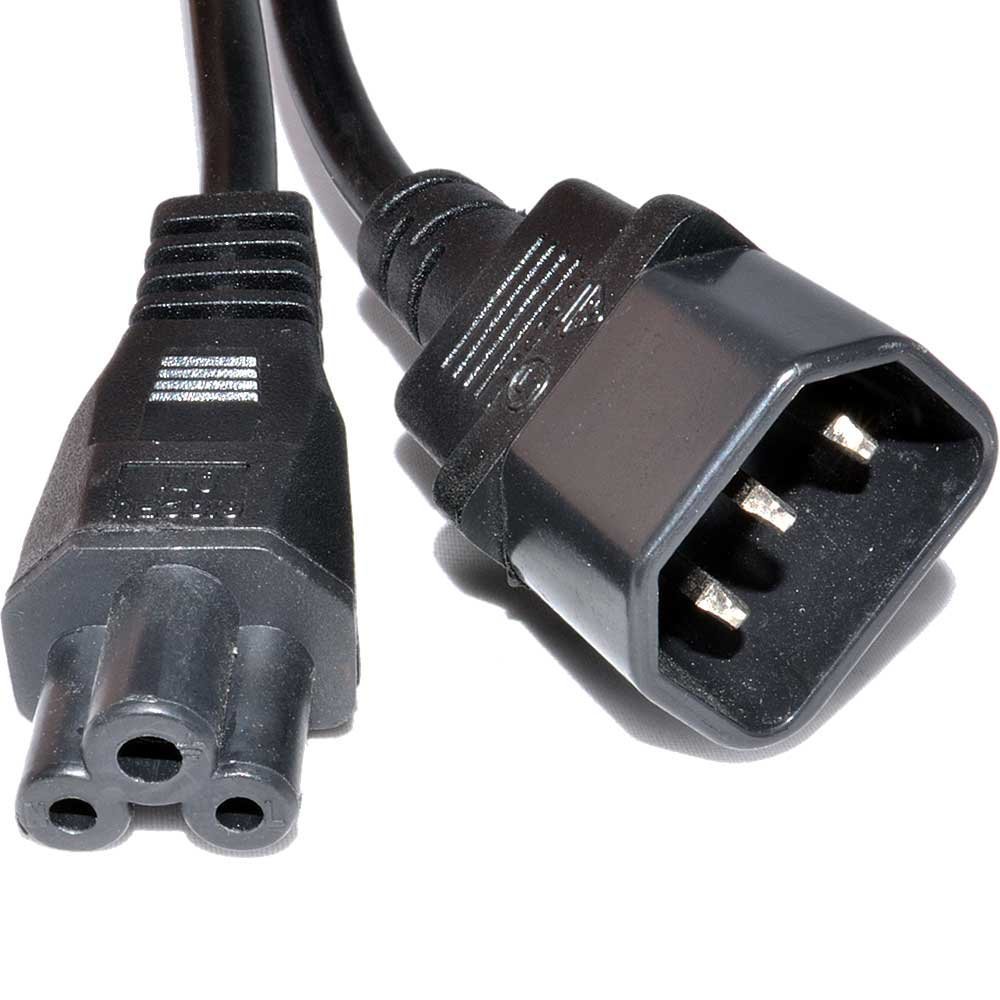 KENABLE IEC ENCHUFE C14 A HOJA DE TRÉBOL CLAVIJA C5 ADAPTADOR ARRIBA A 250V