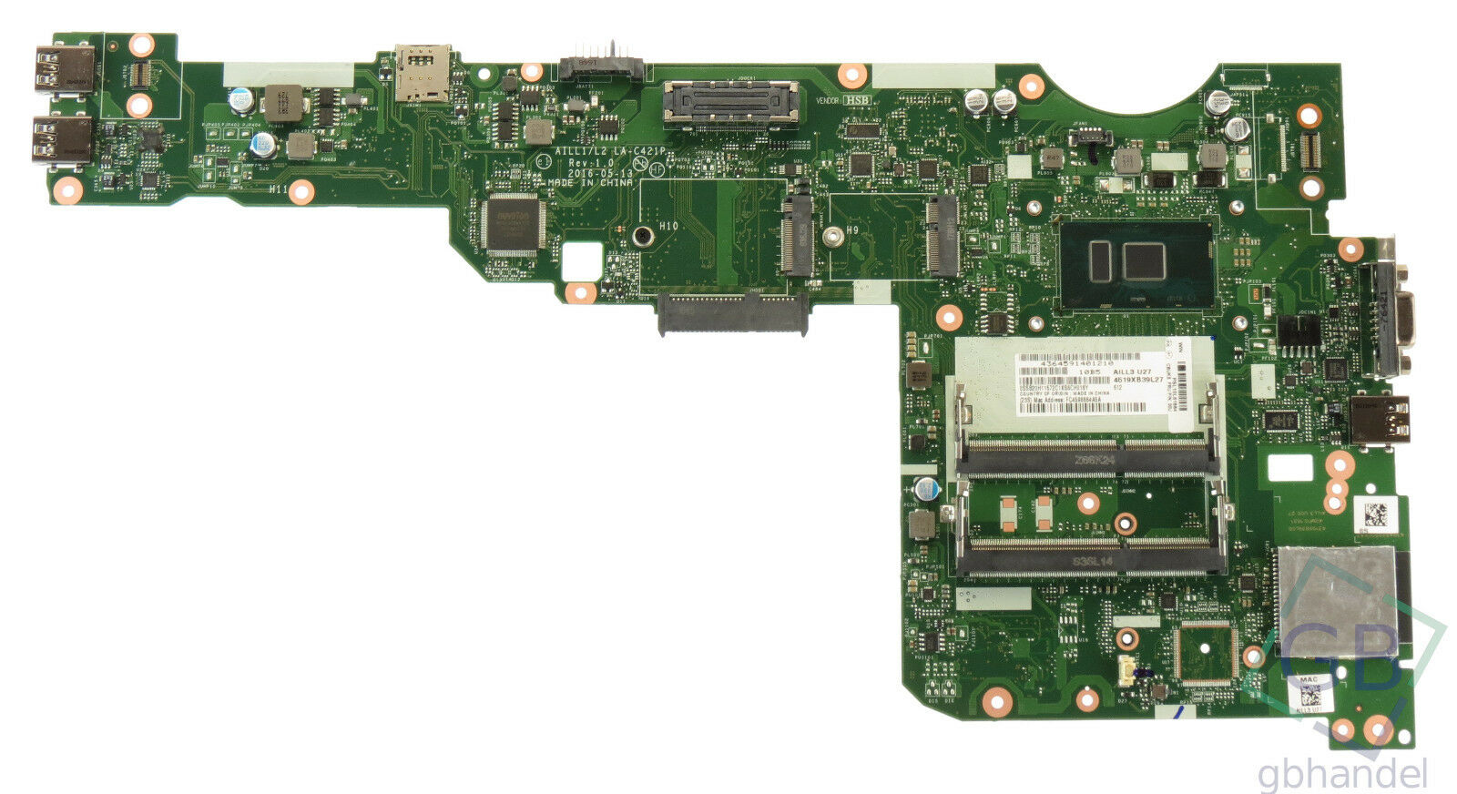 THINKPAD L560 I5 CPU ORDENADOR PORTÁTIL PLACA BASE FRU 00UR712