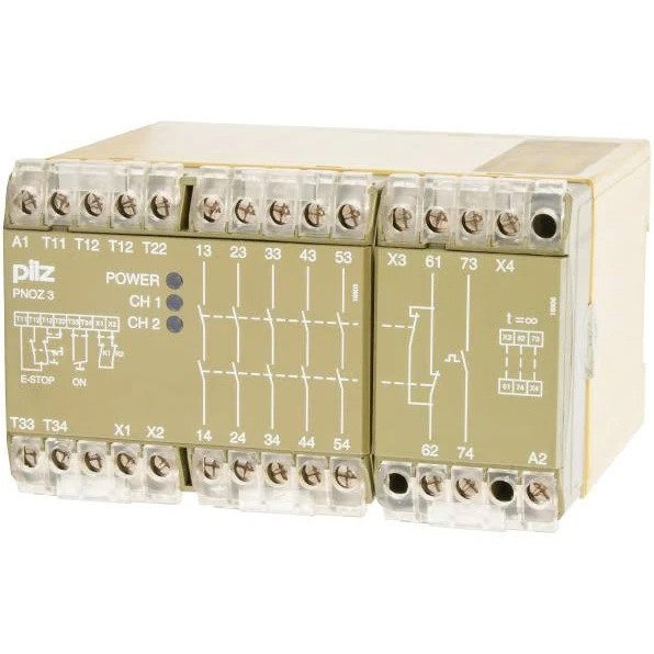 RELÉ DE SEGURIDAD, AUXILIAR, 24 VDC, AC15: 230 V 5 AMP, DC13: 24 V 7A, AC1: 240 V 8A / 400V 5 AMP 474894