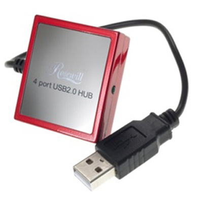 HUB USB V2.0 4 PTOS ROJO