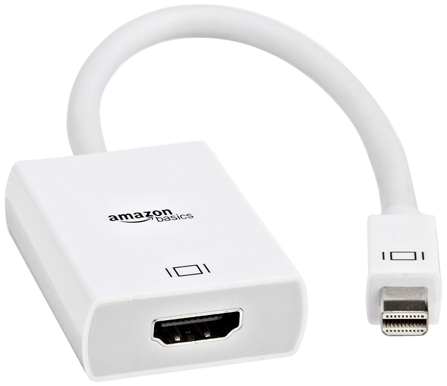 AmazonBasics Mini DisplayPort Thunderbolt to HDMI Adapter - Compatible with Apple iMac and MacBook