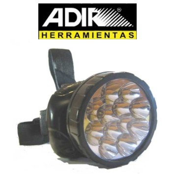LAMPARA LINTERNA TIPO MINERO 12 LED RECARGABLE ADIR 796