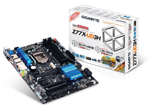 GIGABYTE MB GA-Z77X-UD3H (REV 1.1) CHIPSET INTEL Z77 SOCKET LGA1155 4xDDR3 MAX 32GB DIMM VGA/HDMI//DVI/DISPLAYPORT ATX