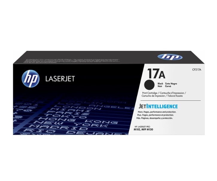 TONER HP NEGRO 17A CF217A PARA LASERJET M130AM130NWM102A RENDIMIENTO 1600 PAGINAS