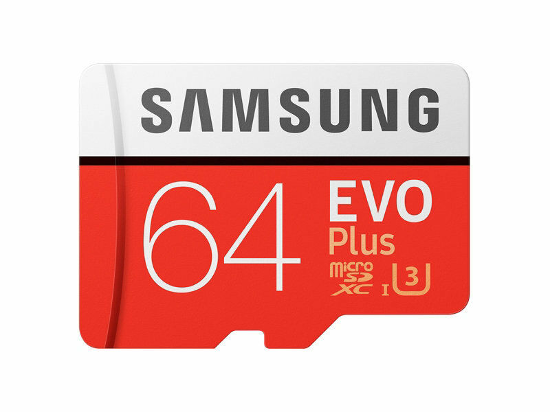 Samsung EVO Plus 64GB 100MB/s Micro SDXC Memory Card.