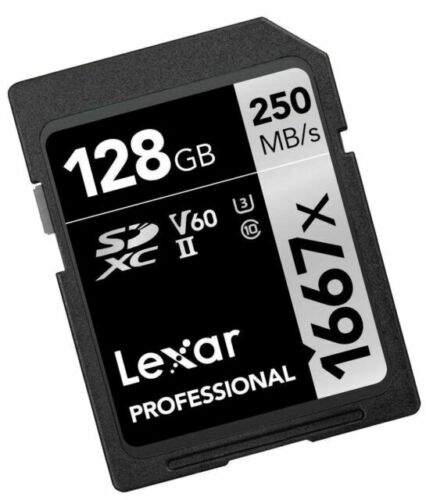 Tarjeta de memoria Lexar 128 GB Professional 1667x UHS-II SDXC