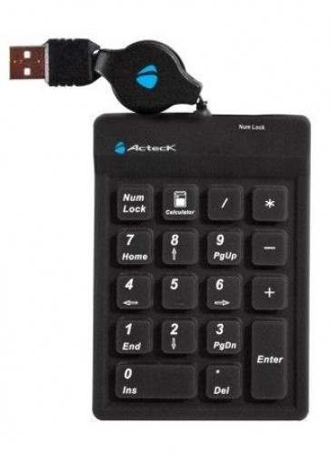 TECLADO NUMERICO ACTECK KP300H RETRACTIL TEKK-001