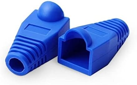 xcase Bota Capuchón Protector para Plug Rj45 (100 Piezas, Azul)