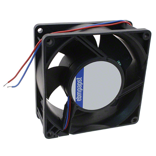 3214JH4-Ventilador Tubo axial 24 VCC Cuadrado - 92mm L x 92mm H Bola 165.0 ft3/min (4.62m³/min) 2 extremidades del hilo