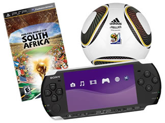 KIT PSP COPA MUNDIAL FIFA 2010 PSP + VIDEO JUEGO + BALON REPLICA