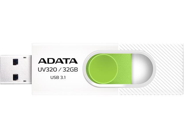 MEMORIA ADATA 32GB USB 3.2 UV320 RETRACTIL BLANCO-VERDE