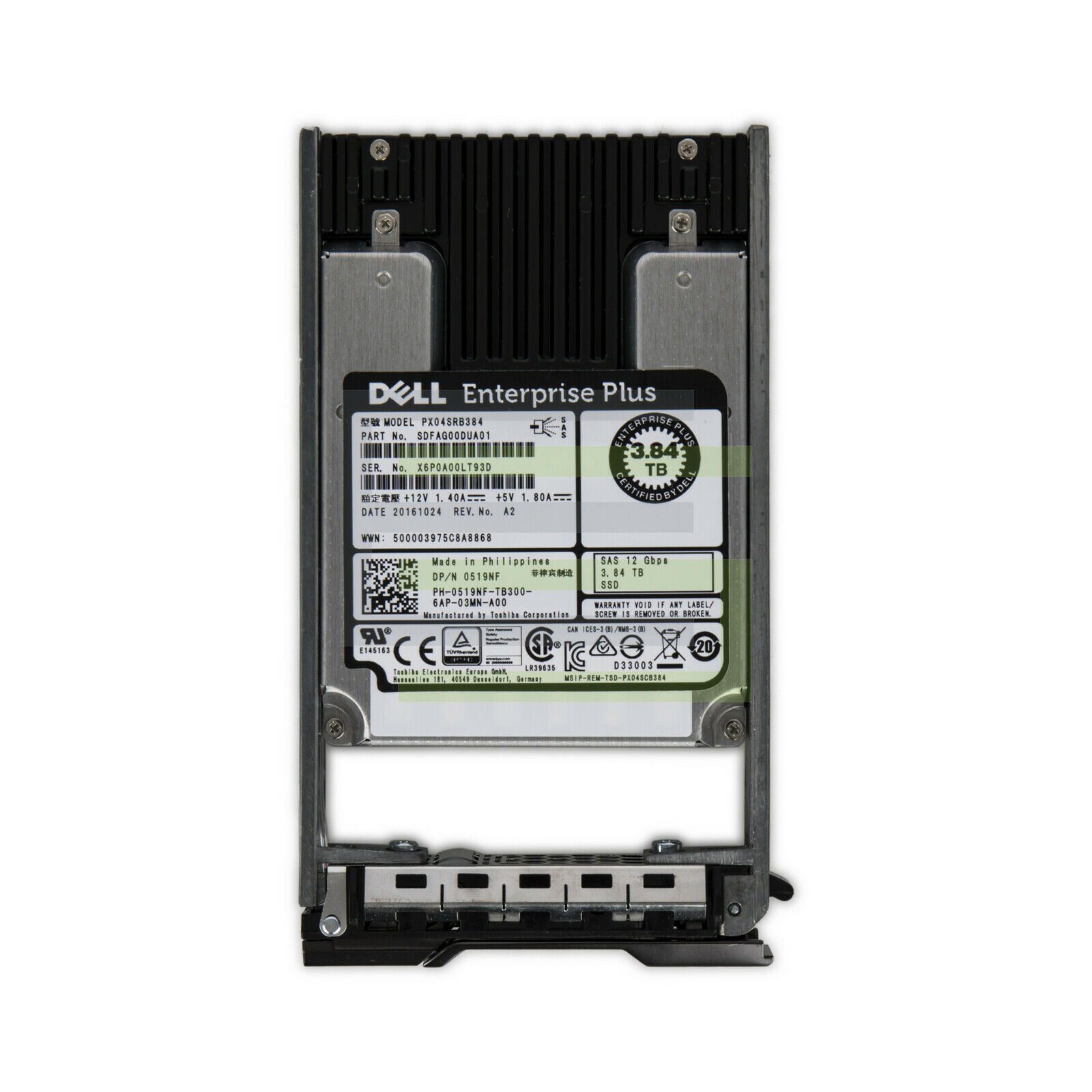Dell Compellent 519NF-CML 3.84TB SAS SSD 2.5\" 12Gbps RI Solid State Drive (REACONDICIONADO)