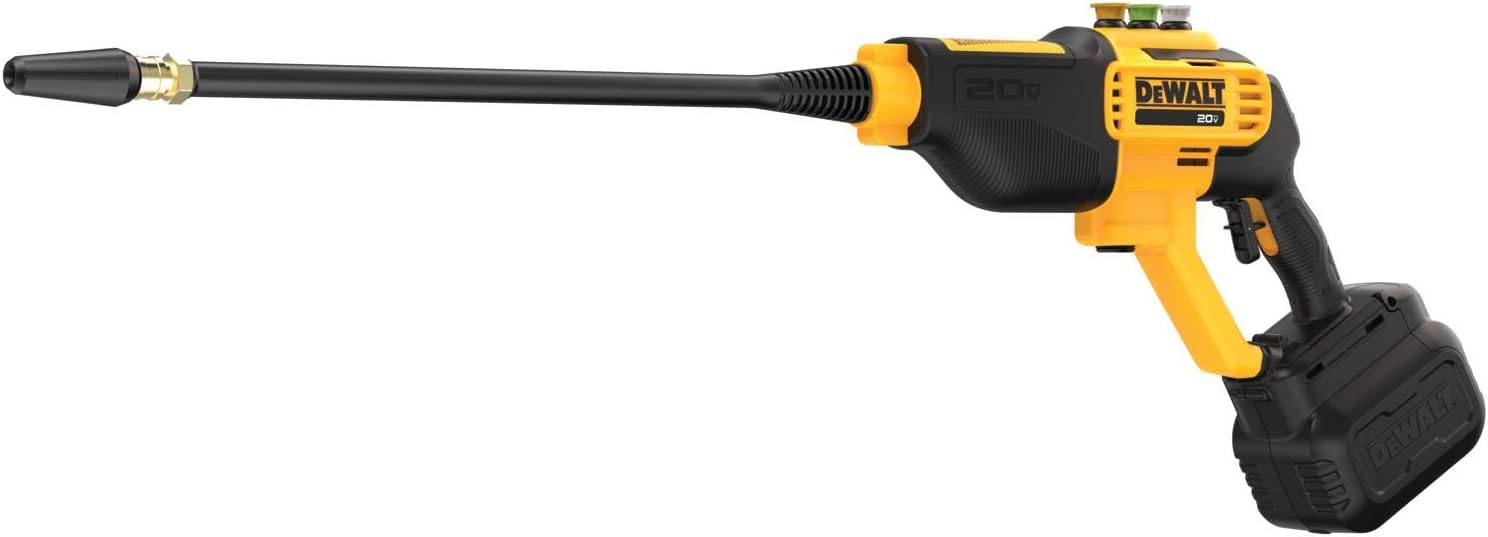 DEWALT Lavadora a presión inalámbrica, Limpiador eléctrico, 550-PSI, 1.0 GPM, batería y Cargador incluidos (DCPW550P1)