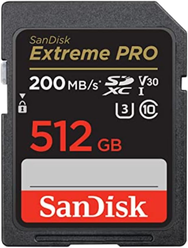 SanDisk 512GB Extreme Pro SDXC UHS-I Memory Card - C10, U3, V30, 4K UHD, SD Card - SDSDXXD-512G-GN4IN