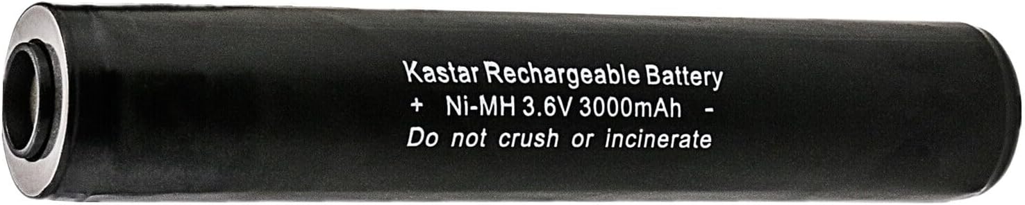 KASTAR - BATERÍA DE REPUESTO NI-MH 3.6V 3000MAH PARA STREAMLIGHT 75175, SL75175, 75300, 75303, 75304, ST75175, ST25170, HEIMAN 75175, 75375, INTERSTAT...