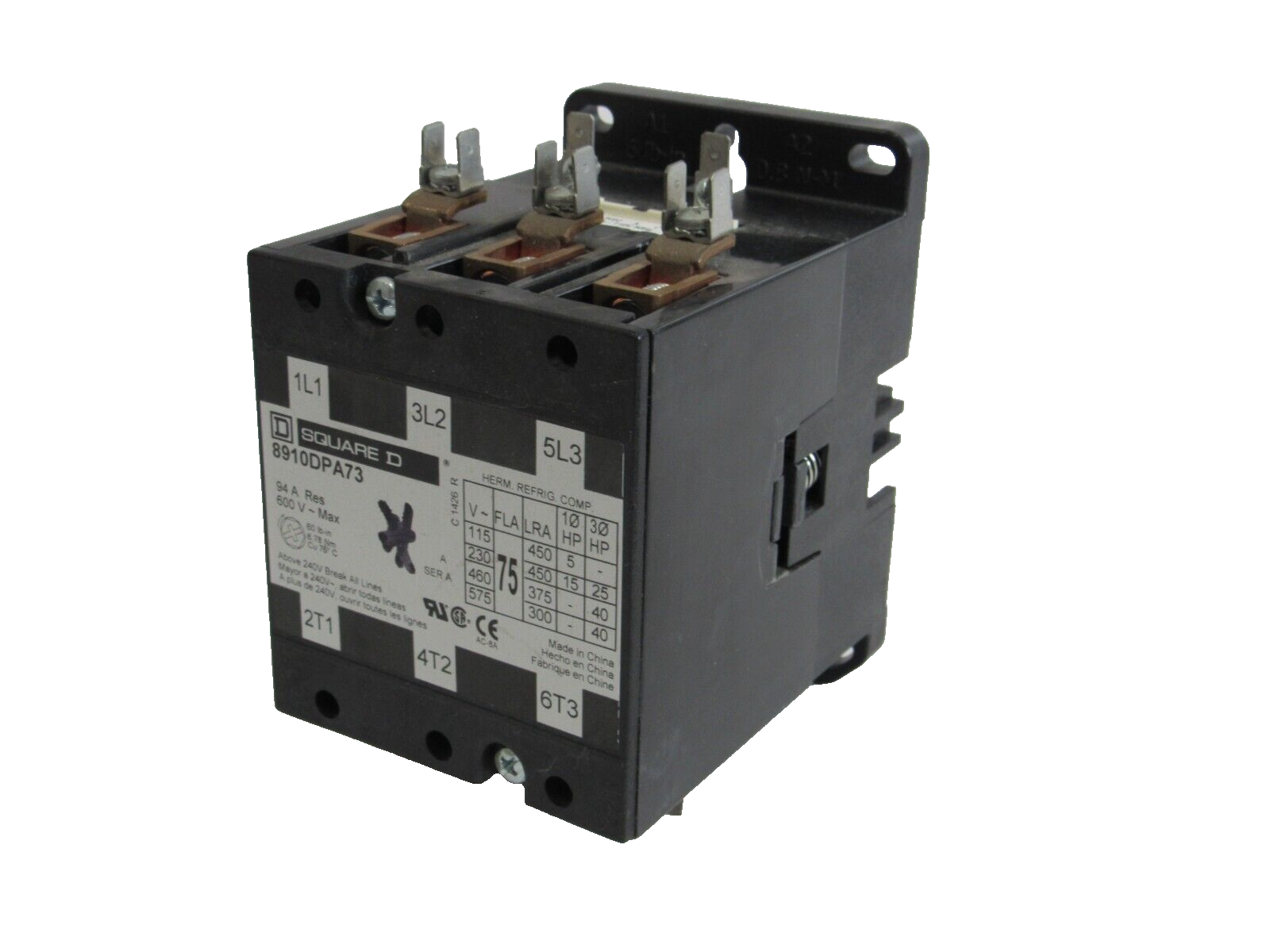 CONTACTOR SQUARE D 8910DPA73 PROPÓSITO DEFINIDO