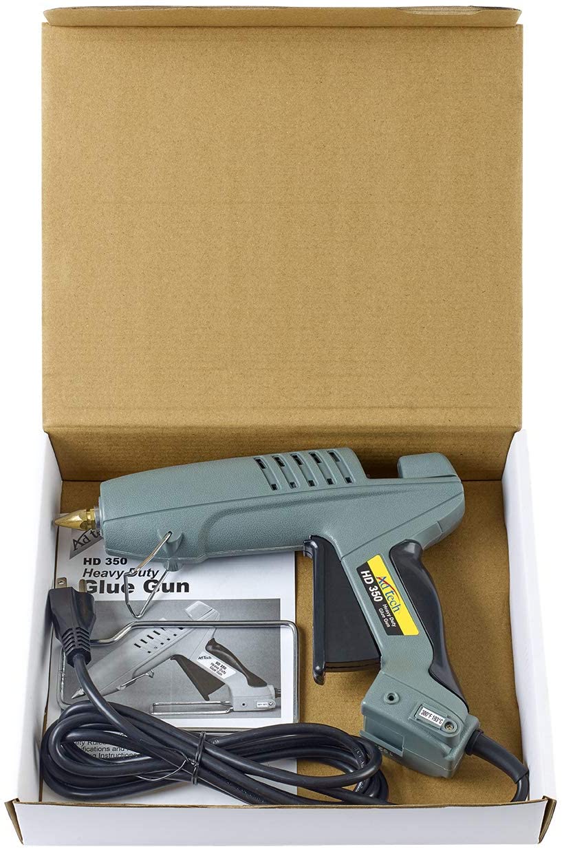 Adtech Industrial Strength Full Size High-Output Hot Melt Glue Gun – Professional Grade Hot Glue Gun for Carpentry, Repairs & Remodeling, grey, hd 350 (0462) Uses 1/2\" ( 12mm ) Glue Sticks