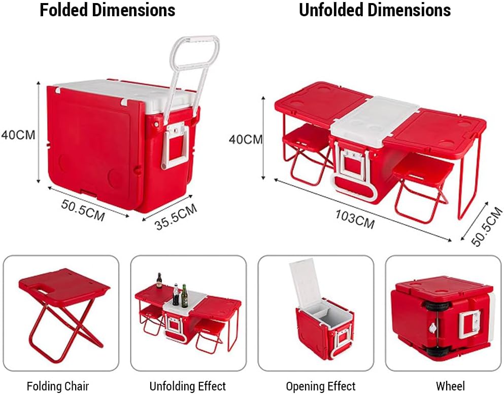 HIELERA PARA PIC NIC CON RUEDAS 32LT