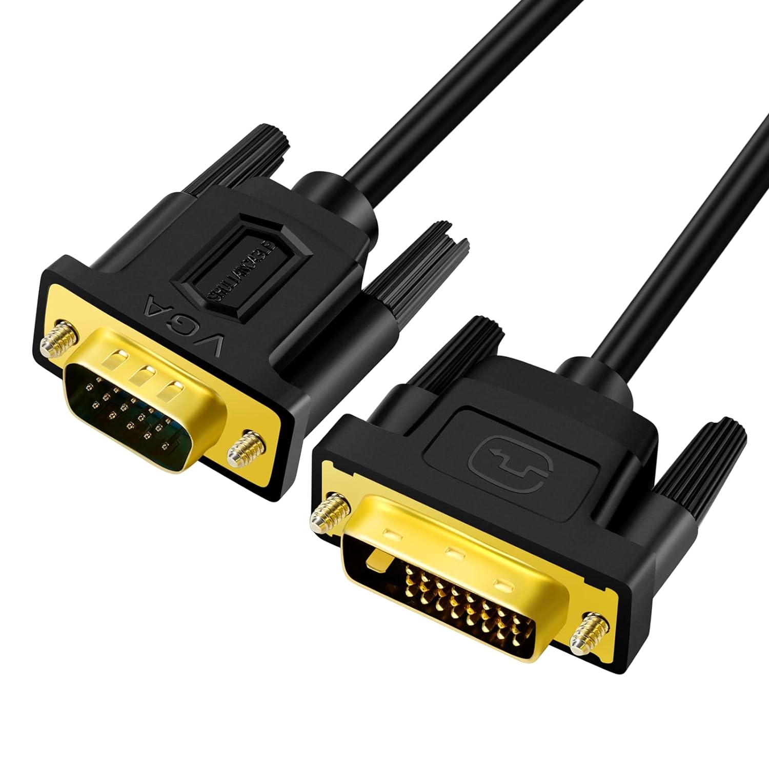 CABLE DVI A VGA, DVI-D 24+1 A VGA MACHO A MACHO 1080P FULL HD PARA HDTV, PC, HOST, MONITOR Y PROYECTOR (10 PIES)