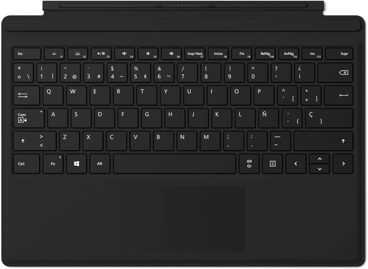 MICROSOFT SURFACE PRO TYPE COVER - FUNDA CON TECLADO EN ESPAÑOL, NEGRO (PARA SURFACE PRO)