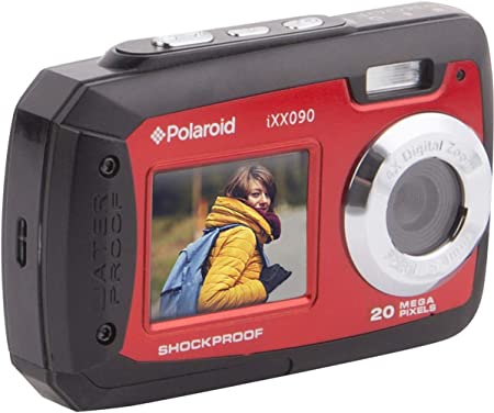 Polaroid iXX090 Cámara Digital de Doble Pantalla a Prueba de Golpes e Impermeable