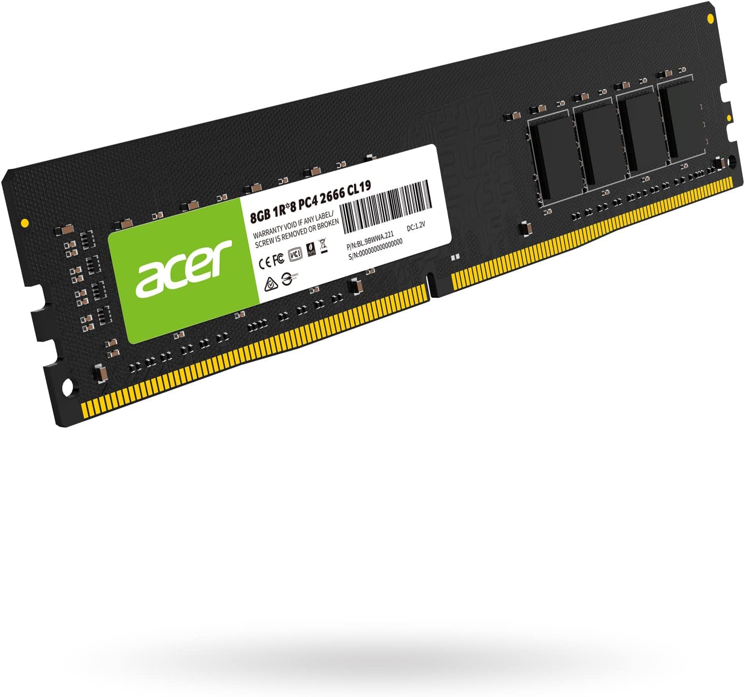 ACER Memoria DDR4 UD100 8GB 2666MHZ UDIMM CL19 (BL.9BWWA.221)