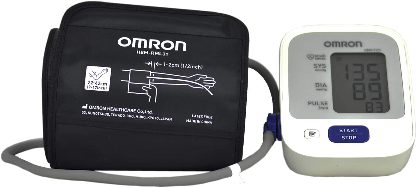 Omron Monitor De Presión Arterial De Brazo Omron Control + Hem-7121-la 30 Memorias Blanco