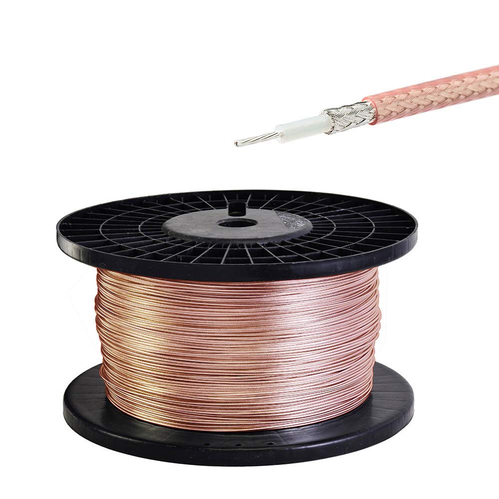 superbat Cable coaxial RG-316 de 33 pies, cable coaxial delgado RF flexible, ligero y de baja pérdida