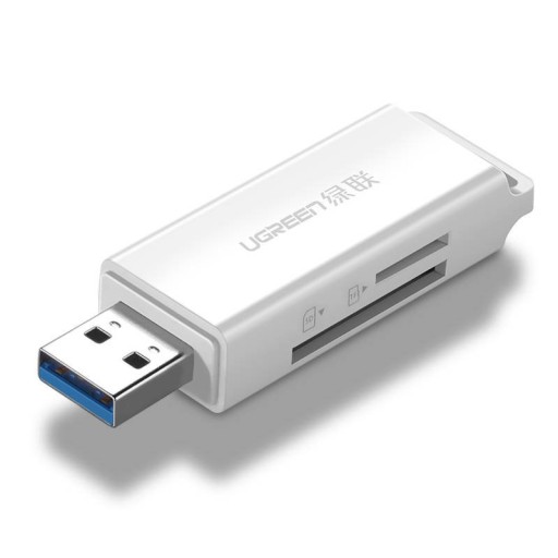 LECTOR DE TARJETA UGREEN USB 3.0 A SD/TF WHITE