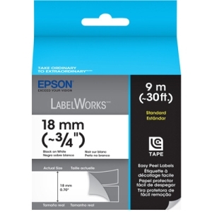 CINTA LW400 STD 18 MM (3/4") NEGRO SOBRE BLANCO. LC-5WBN9 EPSON