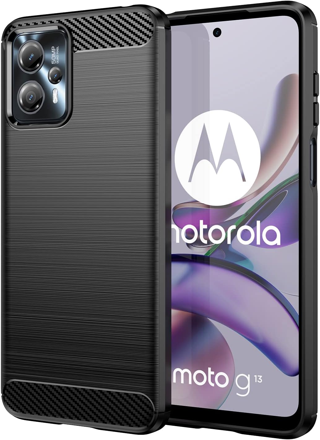 USDILU LS Case for Moto G13 y Motorola G23 Funda Protector TPU Suave Durable Silicon Cover Negro