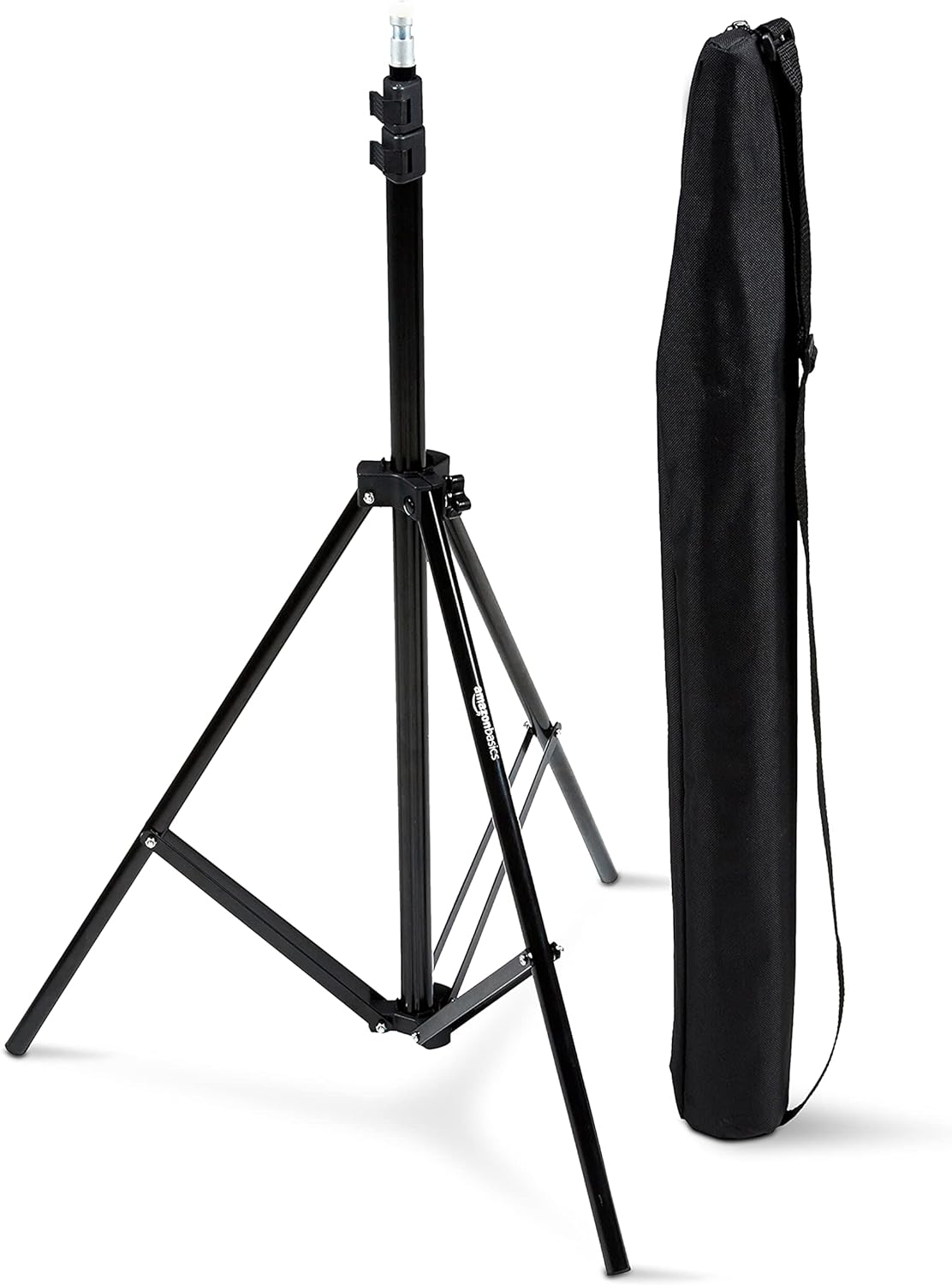 Amazon Basics - Trípode de aluminio para fotografía con funda, 2.8 a 6.7 pies, color negro