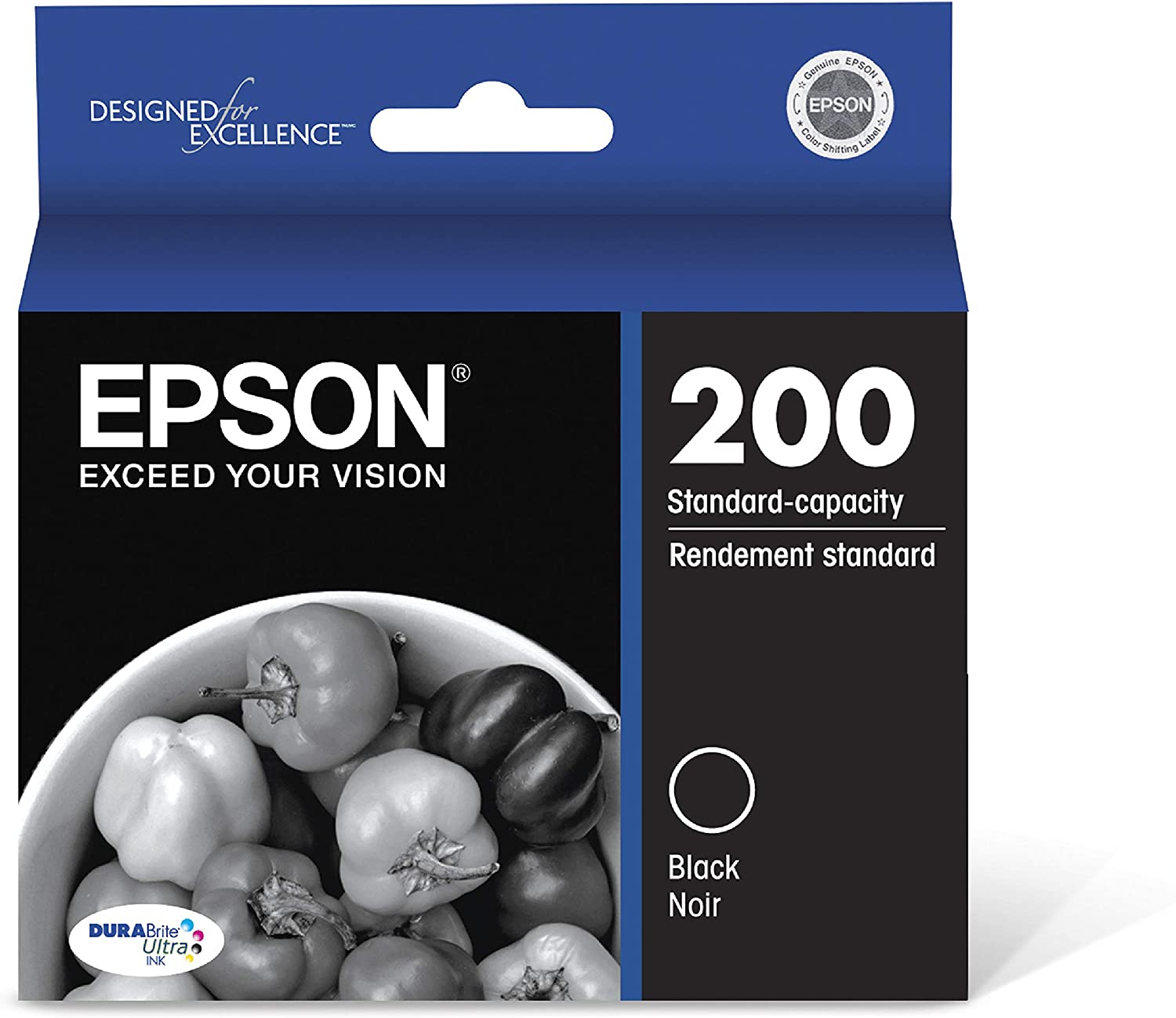 EPSON T200 DURABrite Ultra Ink Cartucho negro de capacidad estándar (T200120-S) para impresoras Epson Expression y WorkForce