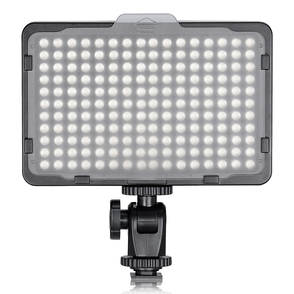 Neewer Photo Studio 176 LED Video Luz Ultra Brillante Regulable 176 LED con Monataje de 1/4-pulgadas, color negro