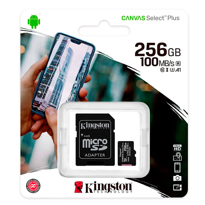 MEMORIA MICRO SD KINGSTON, 256 GB,SDCS2/256GB