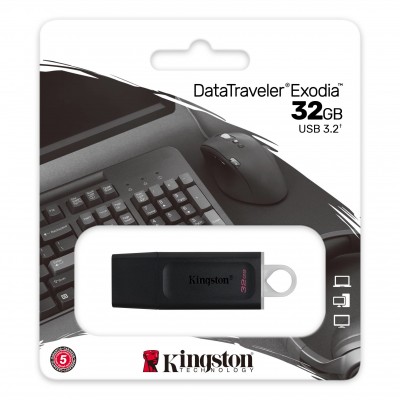 Memoria USB de 32 GB Kingston Technology DTX/32GB , Negro, 32 GB 740617309720