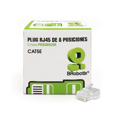 PLUG RJ45 CAT5E, 8 POSICIONES, CAJA CON 50 PIEZAS