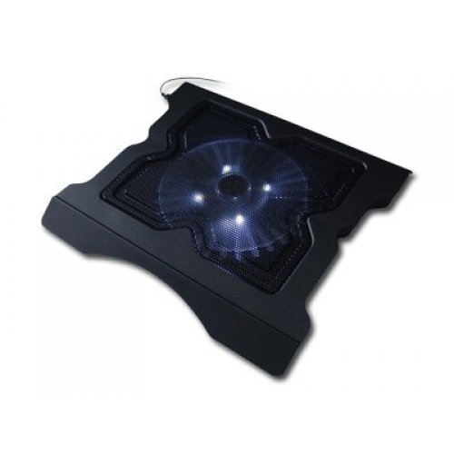 Notebook stand with extra-large quiet cooling fan - up to 15" laptop.