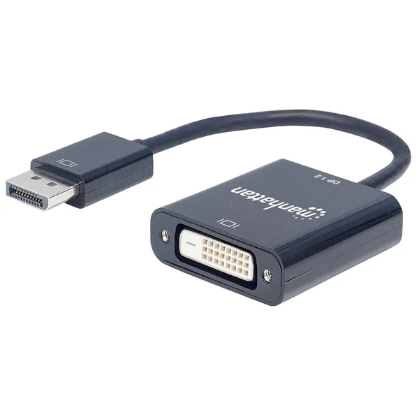 Adaptador DisplayPort M a DVI-D MANHATTAN 152228, Negro, DisplayPort, DVI-D