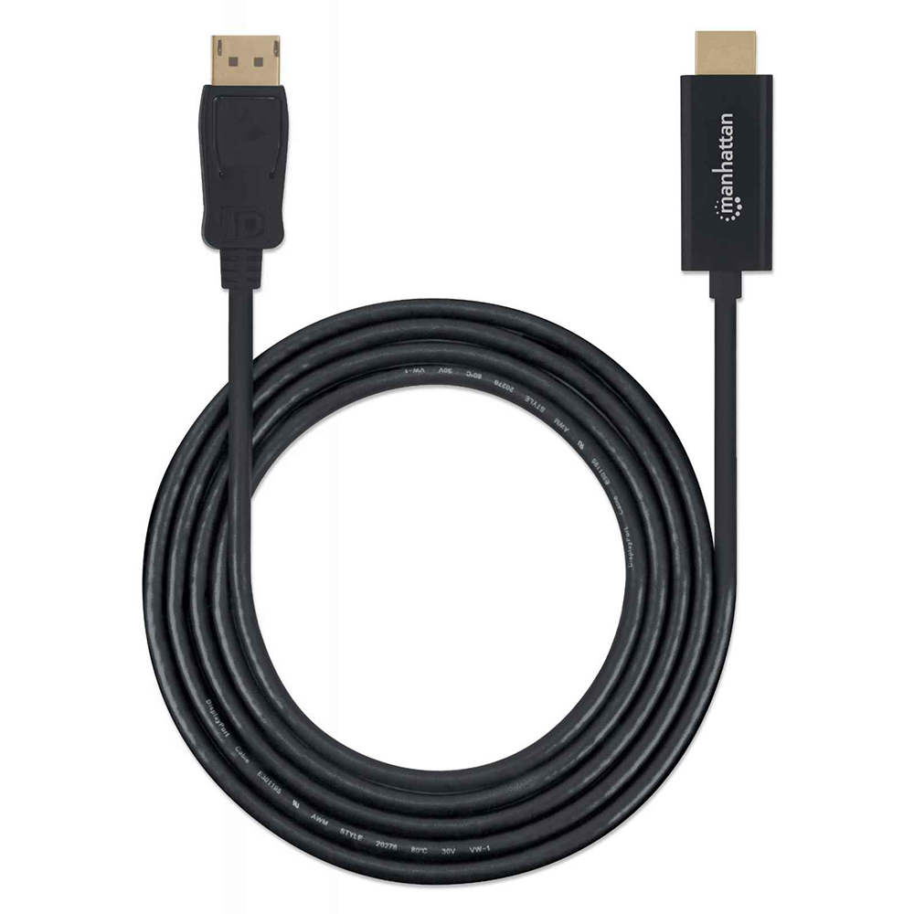 CABLE DISPLAY-PORT MACHO A HDMI MACHO, 1,8 METROS