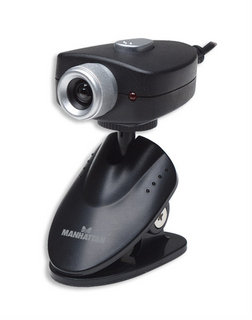 Webcam mini USB (460668) 300 k pixelex, color negra y plata, Sensor CIF CMOS con enfoque con anillo para enfoque; verdaderos 100 k pixeles (software de interpolación hasta 300 k pixeles), Soporta reso