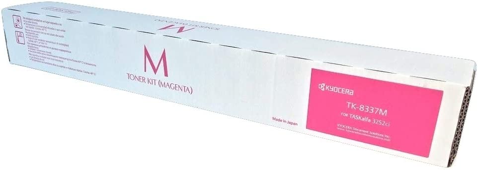Kyocera TK-8337M Magenta Toner Cartridge For use with Kyocera TASKalfa 3252ci and 3253ci Color Multifunction Printers, Up to 15000 Pages Yield at 5% Average Coverage