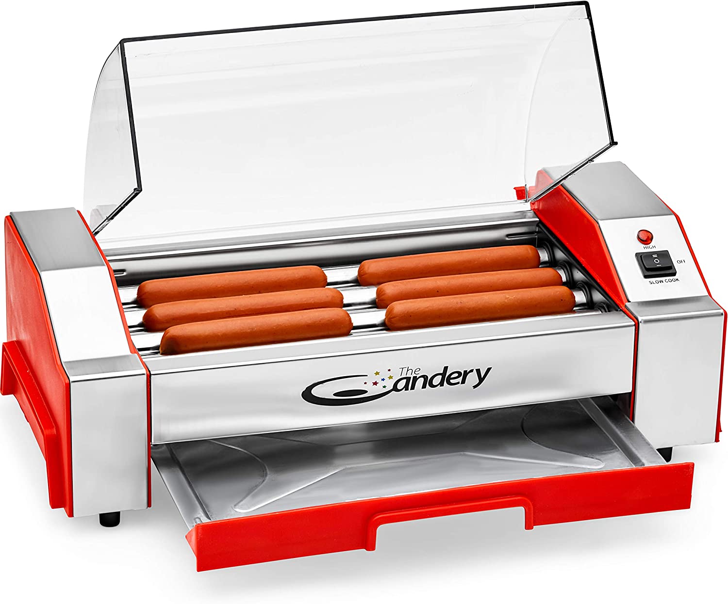 The Candery Hot Dog Roller – Máquina de cocción de salchicha – 6 Hot Dog Capacity