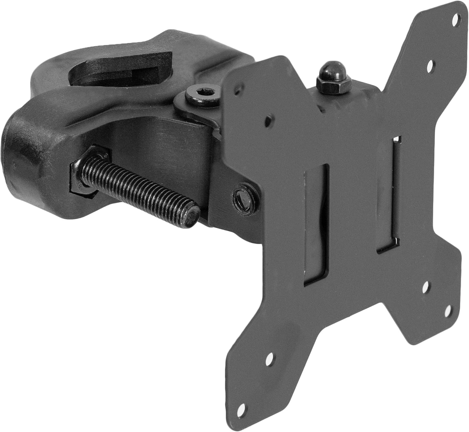 VIVO BLACK STEEL UNIVERSAL BRACKET POLE MOUNT WITH REMOVABLE  75MM AND   100MM VESA PLATE FITS  13â to 30â SCREENS  MOUNT-POLE01