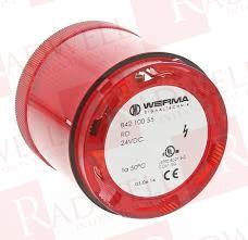 WERMA 842-100-55 FLASHING LIGHT ELEMENT 24 VDC RD HEIGHT 66 MM DIAMETER 70 MM