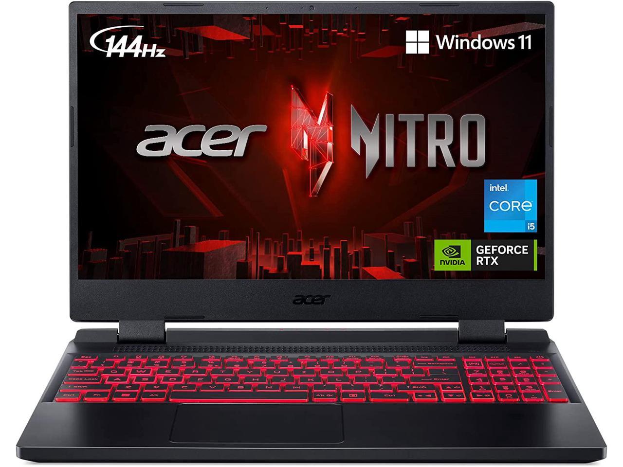 Acer Nitro 5 AN515-58-57Y8 Gaming Laptop | Intel Core i5-12500H | NVIDIA GeForce RTX 3050 Ti Laptop GPU | 15.6" FHD 144Hz IPS Display | 16GB DDR4 | 512GB Gen 4 SSD | Killer Wi-Fi 6 | Backlit Keyboard