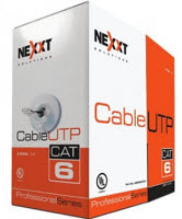 Bobina/Cable UTP NEXXT CAT6 305m/1000Ft  Gris Par trenzado sin blindar (UTP)