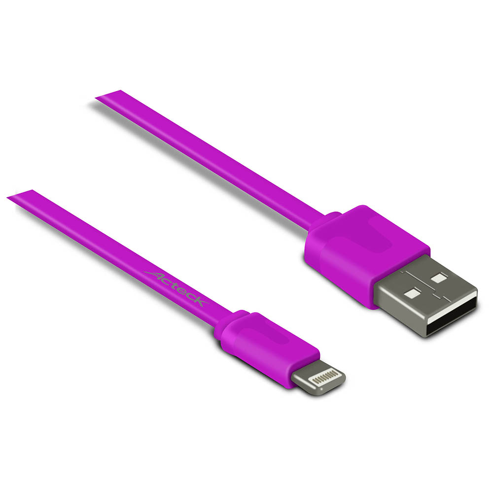 CABLE USB ACTECK TECK TO GO LIGHTNING RT-0205 1 METRO CC-002 ROSA