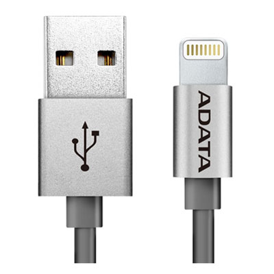 CABLE ADATA  APPLE DE 100CM Y 2.4A TITANIUM (AMFIAL-100CM-CTI)